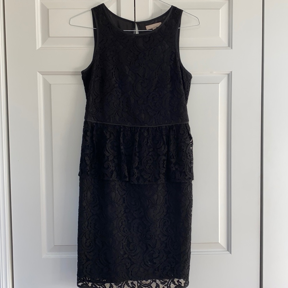 Banana Republic Women’s Black Lace Peplum Dress, 6